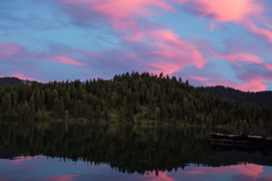 Sunset over Rock Creek Lake