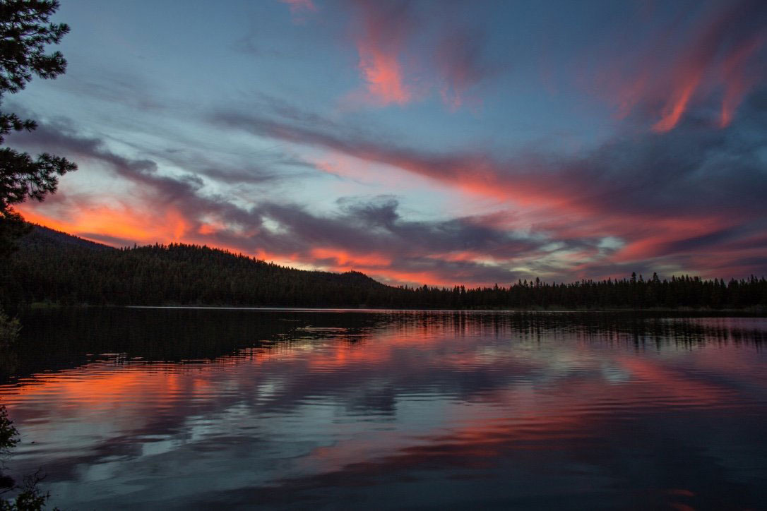 Sunset over Rock Creek Lake